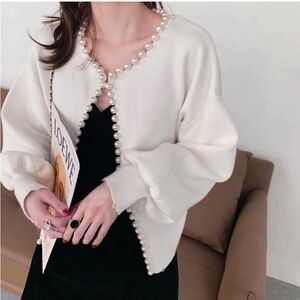 Amazon Pearl Trim Cardigan